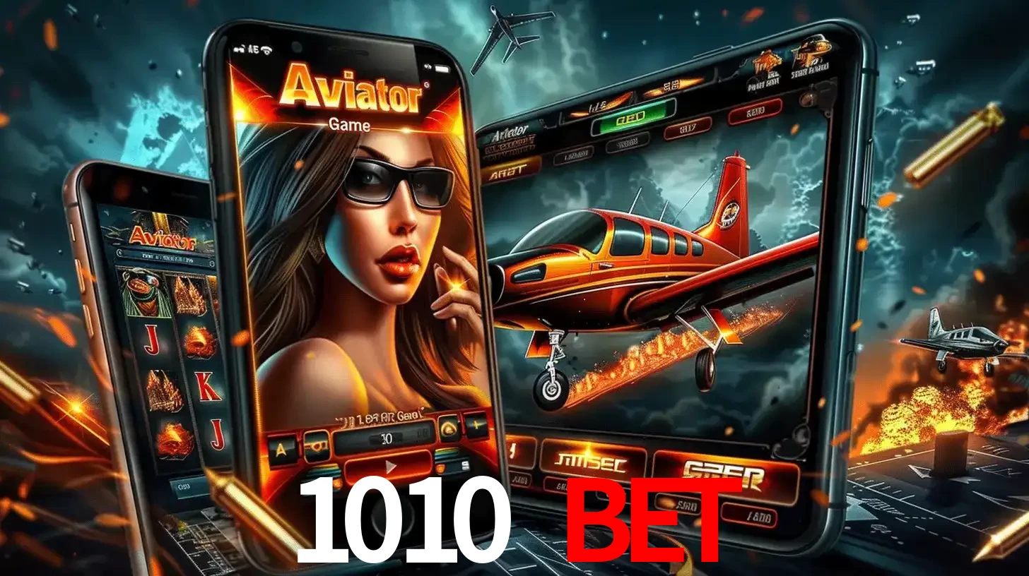 O popular jogo de apostas Aviator exibido em vários celulares e tablets, mostrando a interface emocionante e a ação de voo disponíveis para jogar agora no 1010 bet.