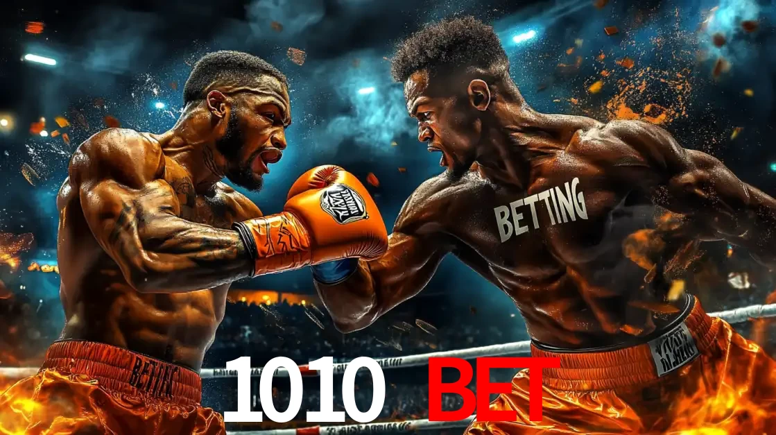 Dois boxeadores em uma luta intensa e explosiva, representando a adrenalina e as oportunidades de apostas em esportes de combate disponíveis na plataforma 1010 bet.