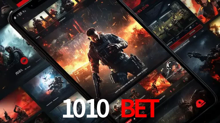 Tela de um celular exibindo uma galeria de jogos de tiro com temática militar, mostrando a variedade de e-sports disponíveis para apostas na plataforma de entretenimento 1010 bet.