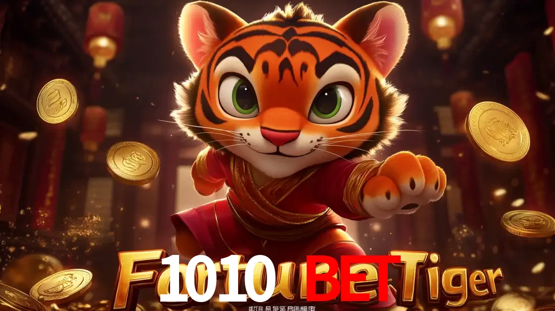 O carismático mascote do jogo de slot Fortune Tiger, um tigre fofo em pose de artes marciais, pronto para trazer sorte e multiplicadores de ganhos no cassino online 1010 bet.